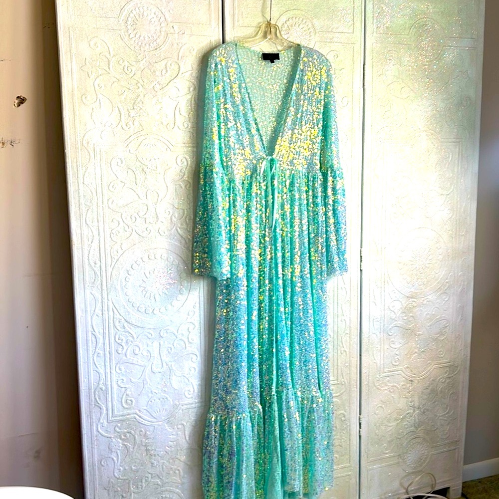 Sequined dress 👗 CLUB-EXX size L/XL
Aqua